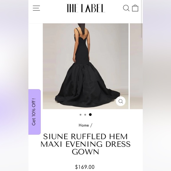 Ruffled Hem Maxi Prom dress w/ bows - Picture 2 of 6